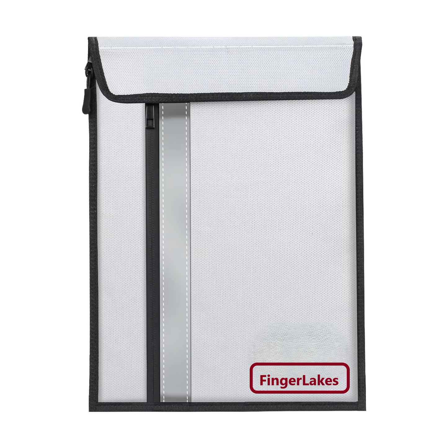 FingerLakes Fireproof Document Bag 15 x 11 inch with 2 Pockets & Waterproof Zipper Black