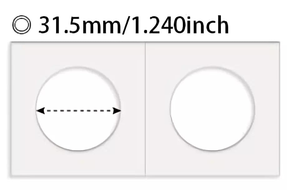 100 Cardboard 2 x 2 Coin Holder Flips for US Half Dollars 31.5mm + Storage Box