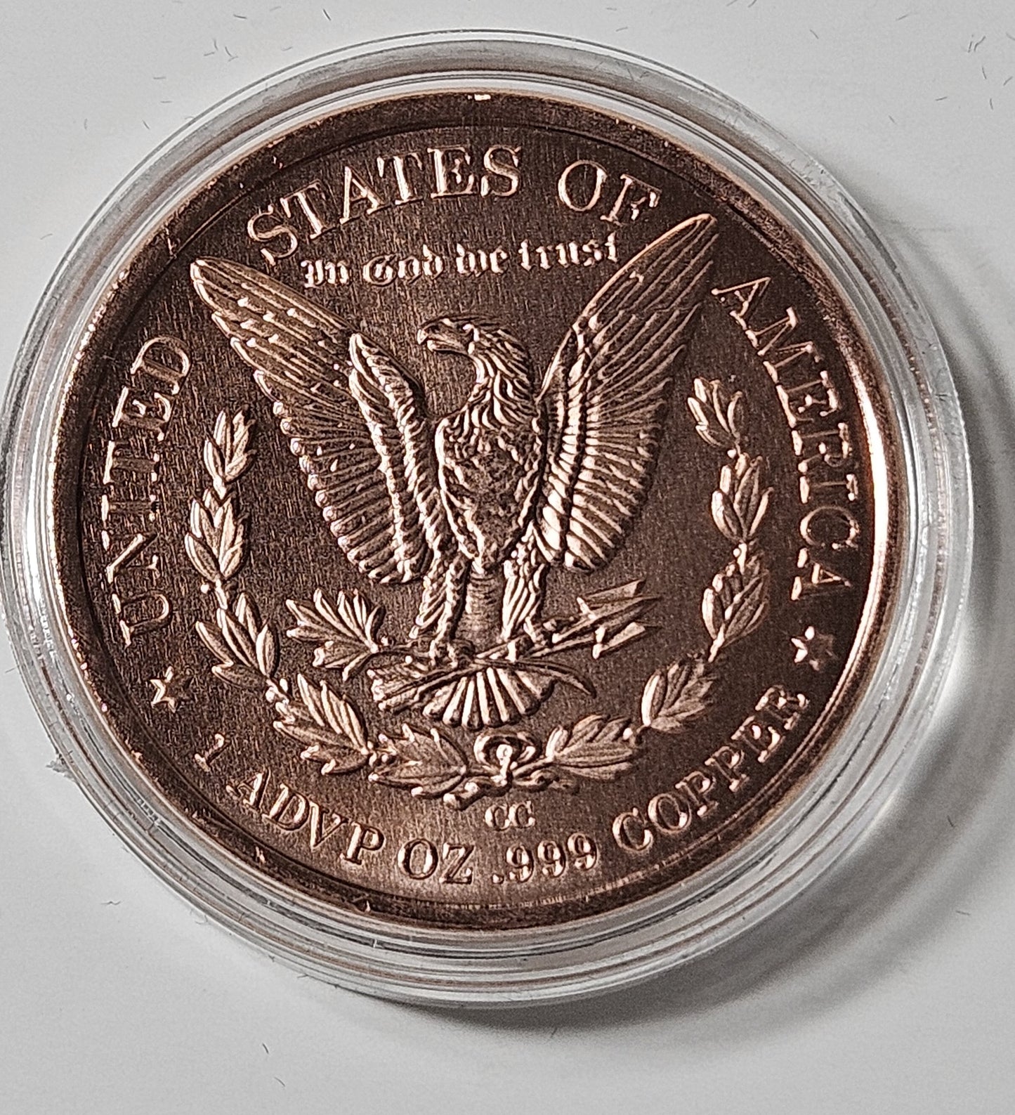 Morgan Dollar Design 1 oz Pure .999 Copper Round, 39mm Collectible Art Round with Black Velvet Display Box