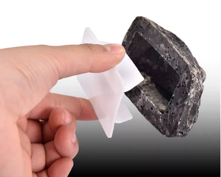 Hide-A-Spare Key Fake Rock - Looks, Feels & Weighs L Real Stone - Safe for Gardens, Yards, Geocaching