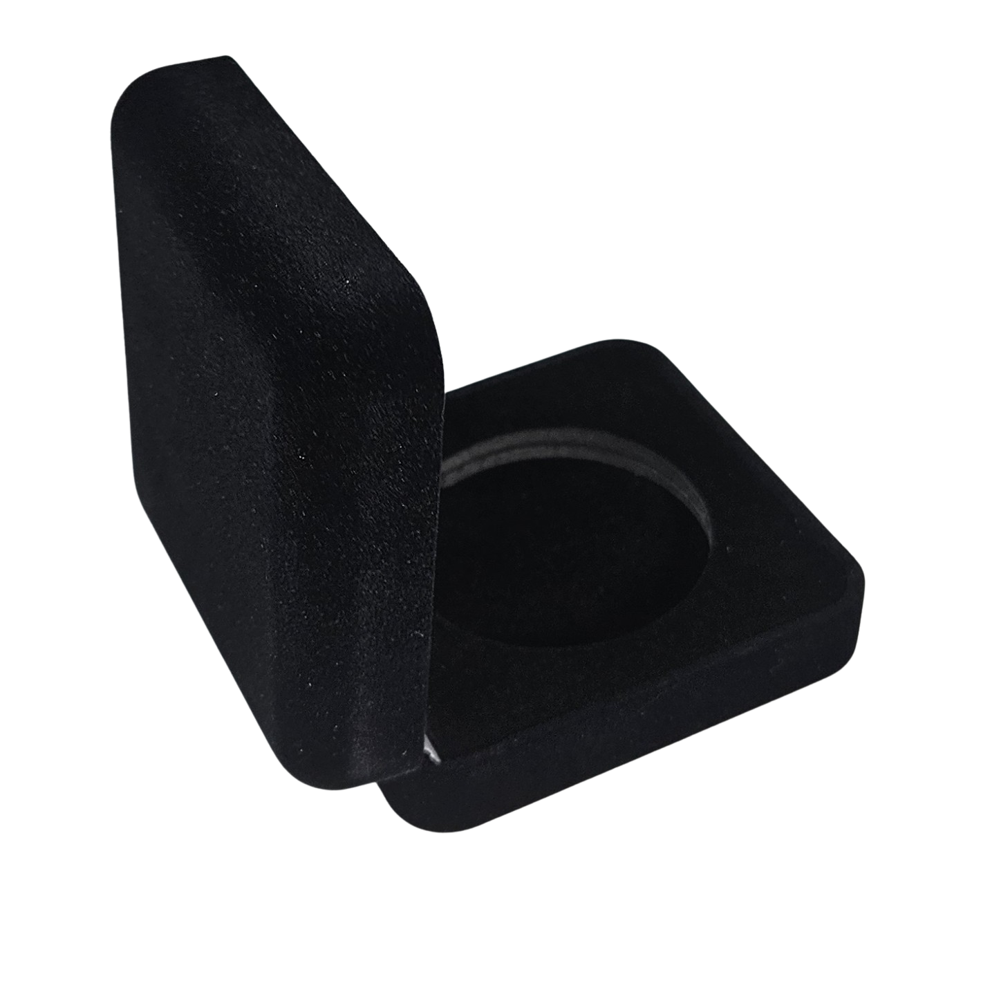 Black Velvet Gift Presentation Box For 1 oz Silver Rounds & Silver Dollars
