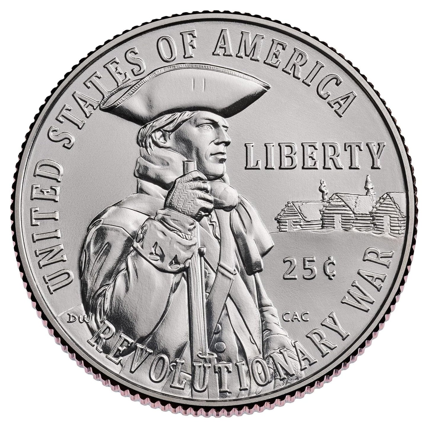 1776-2026 P Revolutionary War Semiquincentennial Quarter, Uncirculated Collectible US Coin in Protective Acrylic Case
