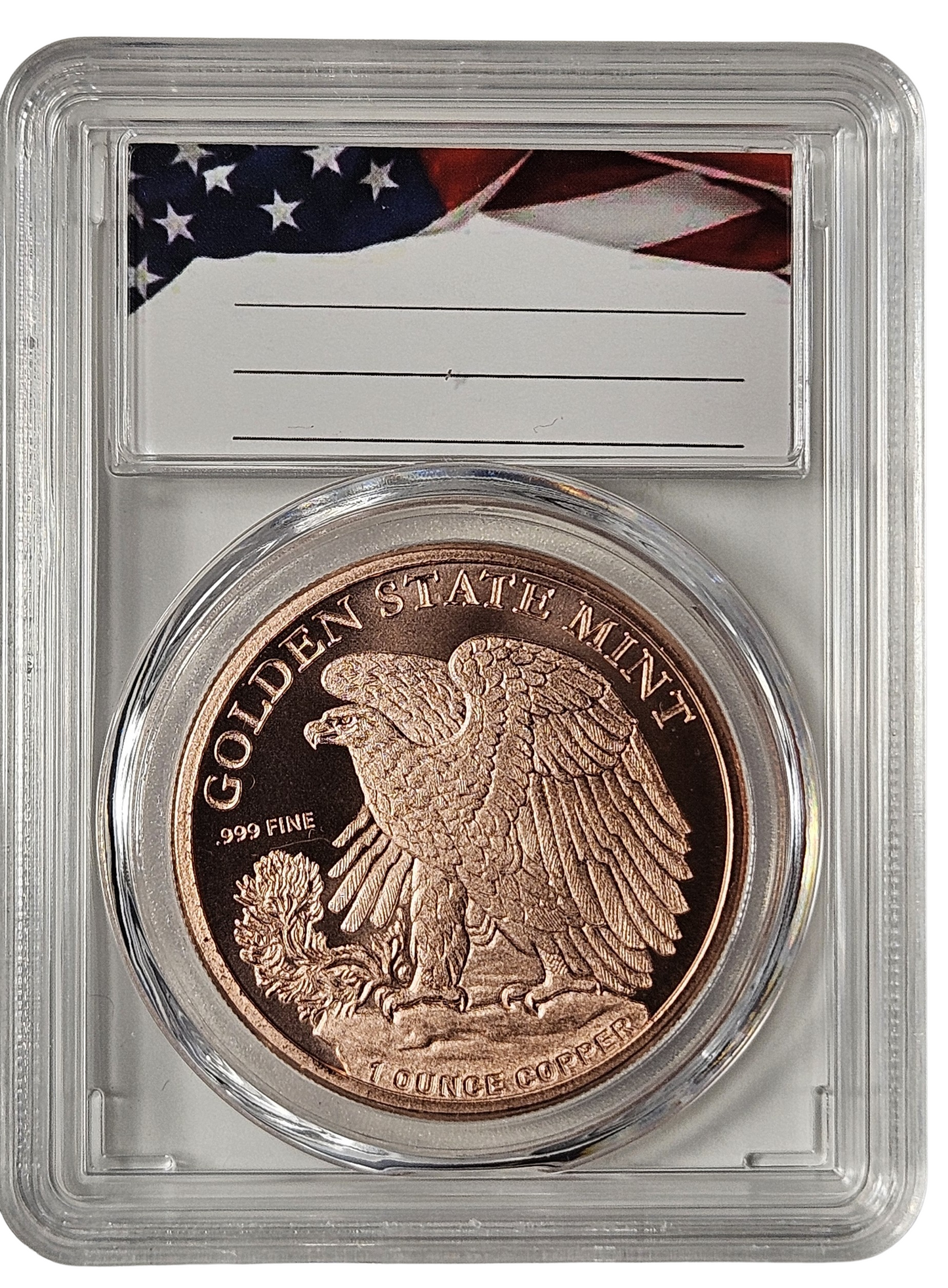 Walking Liberty Half Dollar, 1 oz Pure .999 Copper Round Bullion in Protective Acrylic Slab