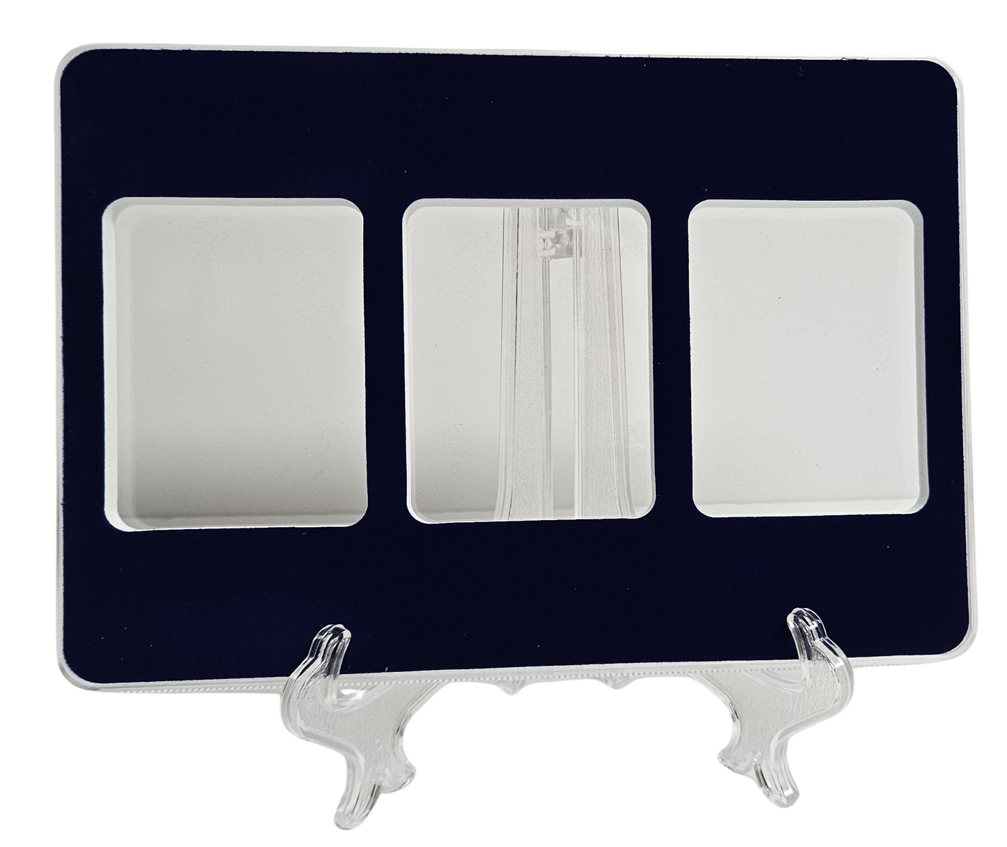 Acrylic Coin Display Storage Case for 3 American Silver Eagles - 3 Slab Holders w/ 40mm Translucent Inserts