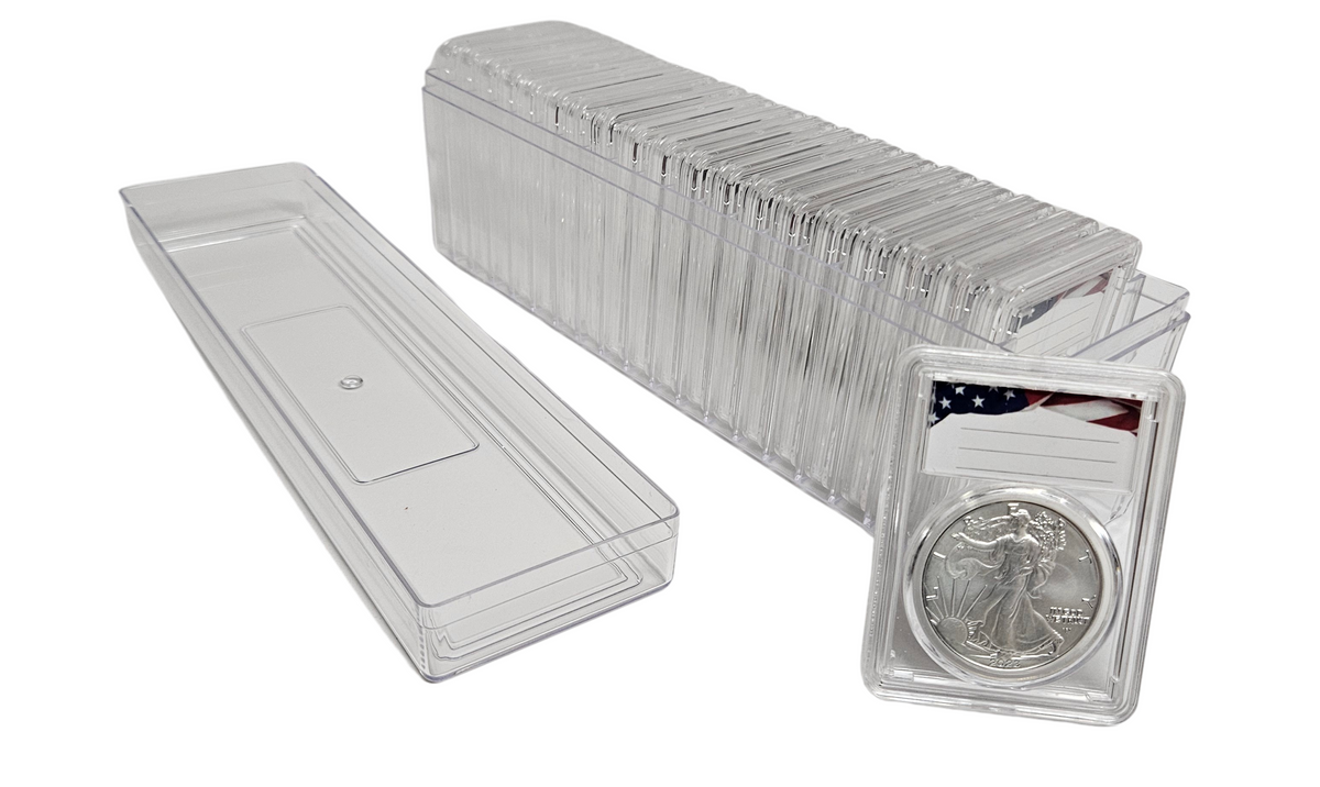Coin Slab 20 Pack Premium Acrylic Coin Slab Holder with 40mm Translucent Sizing ...