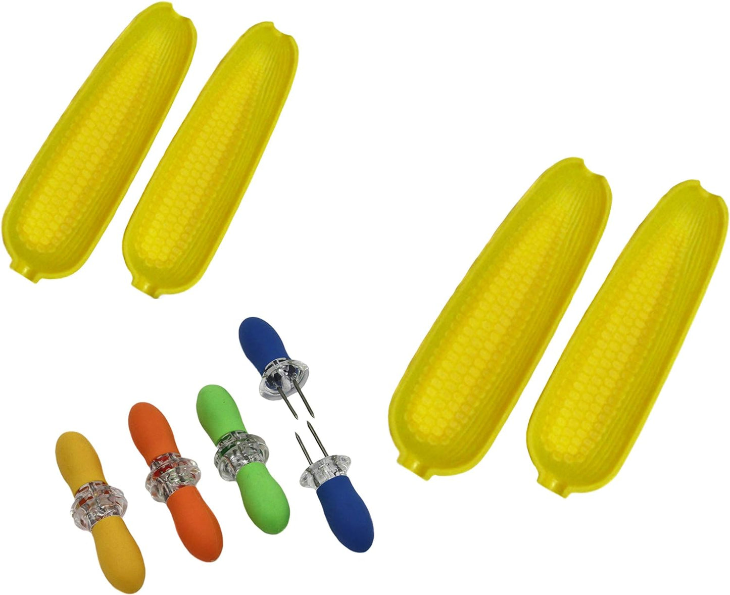 12 Piece Corn Cob Holders and Dish Set - Set