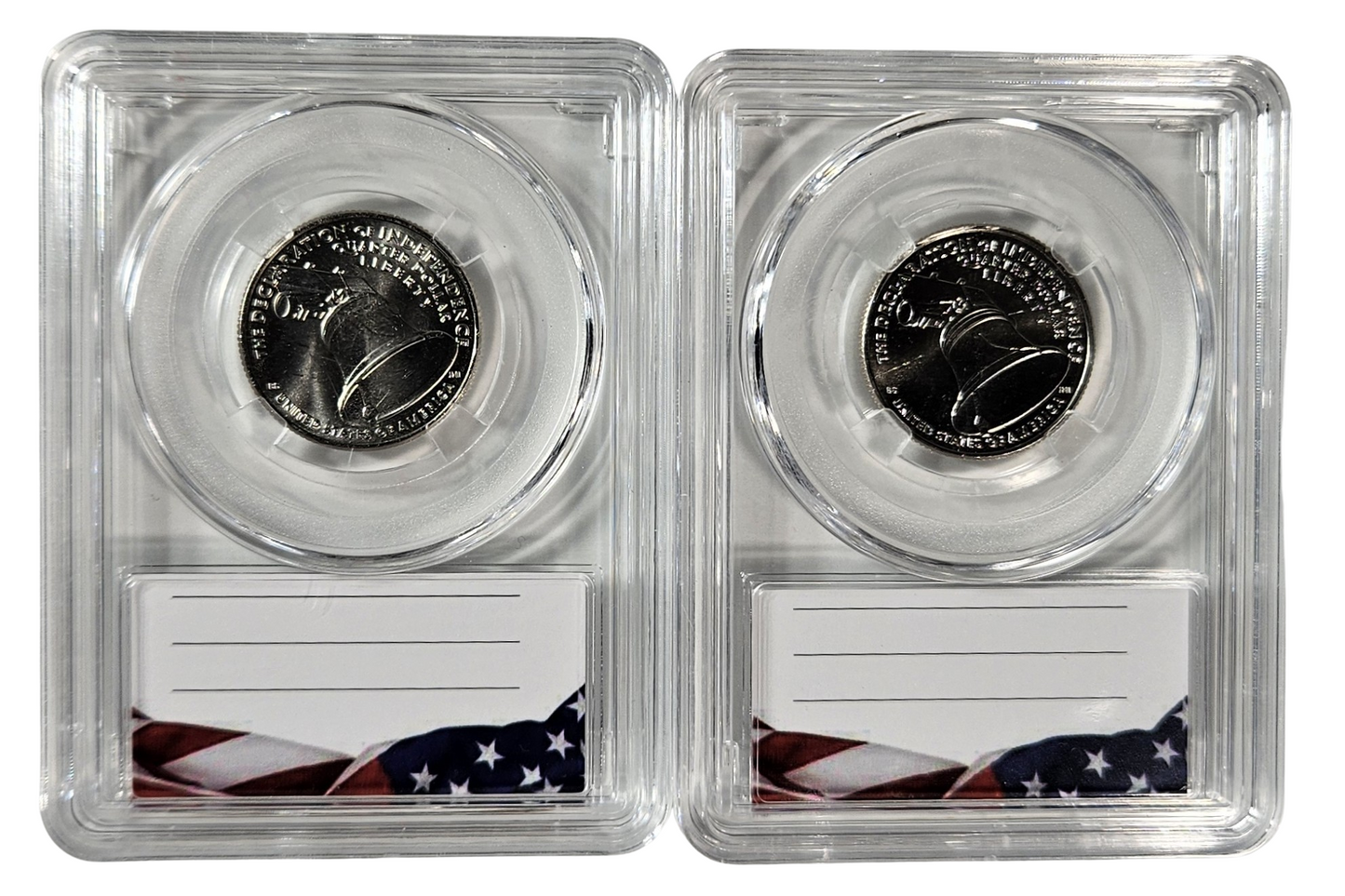 1776-2026 P & D Declaration of Independence Semiquincentennial Quarter Set, Uncirculated in Protective Acrylic Cases