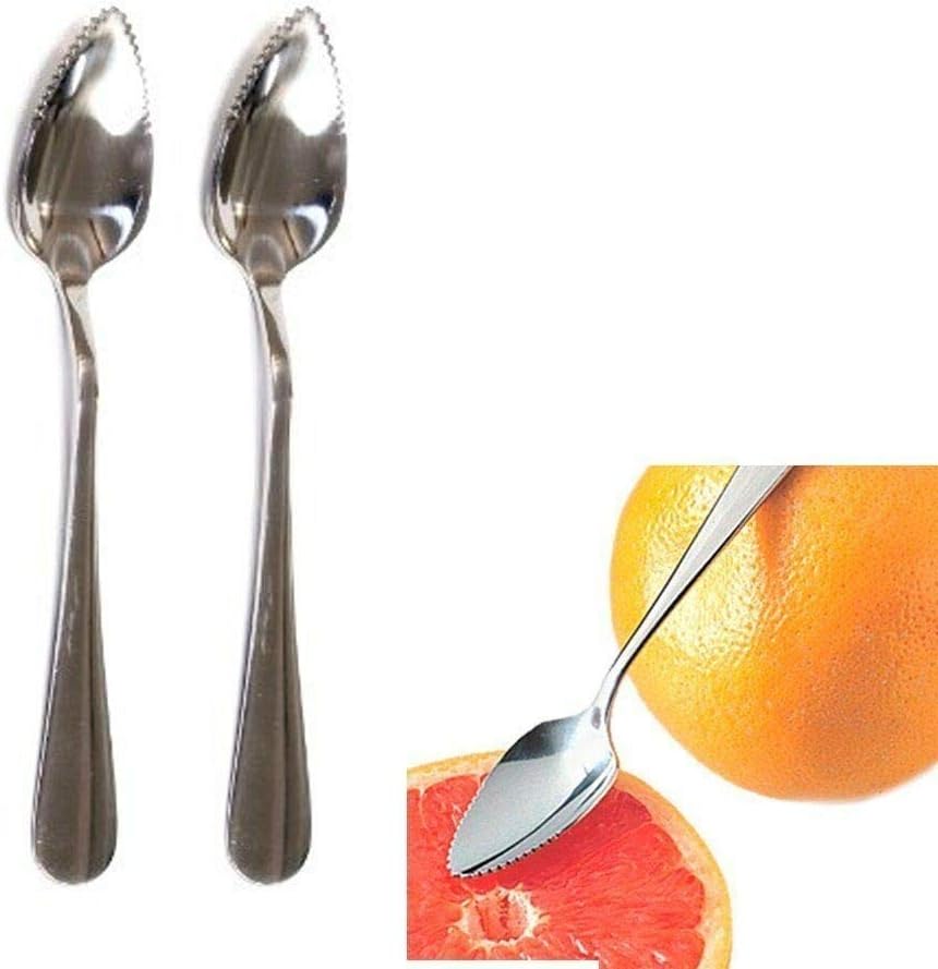 Set of 1 Grapefruit Knife & 2 Grapefruit Spoons Stainless Steel, Serrated Edges