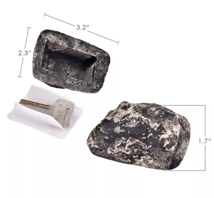 Hide-A-Spare Key Fake Rock - Looks, Feels & Weighs L Real Stone - Safe for Gardens, Yards, Geocaching