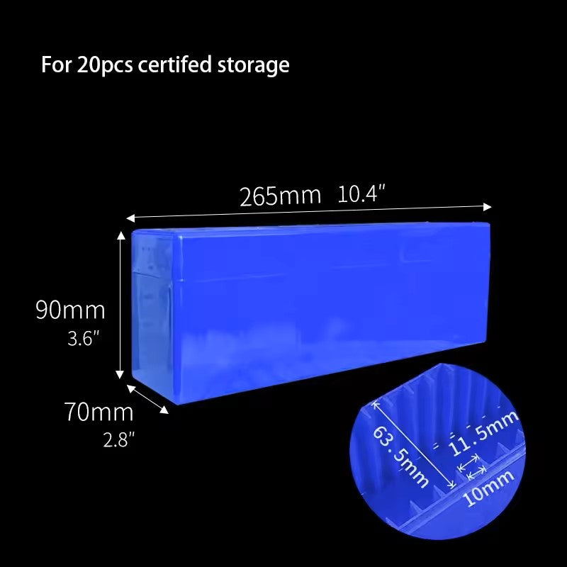 20 Pack Premium Acrylic Coin Slab Holder with 40mm Translucent Sizing Ring and Clear Plastic Storage Case for American Silver Eagles