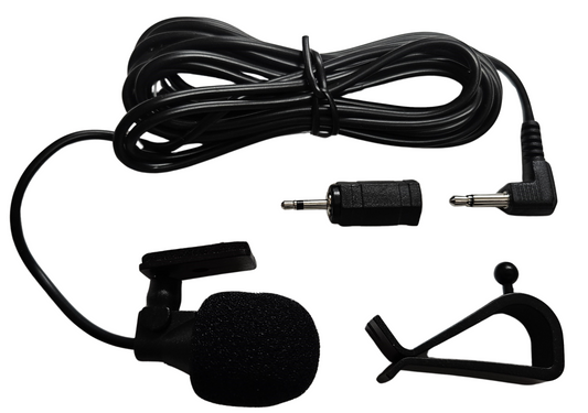 Universal Car Microphone Mic Fits 3.5mm and 2.5mm Bluetooth Enabled Car Vehicle Stereo Radio GPS Units w/ Included Adapter, Black (FL70)