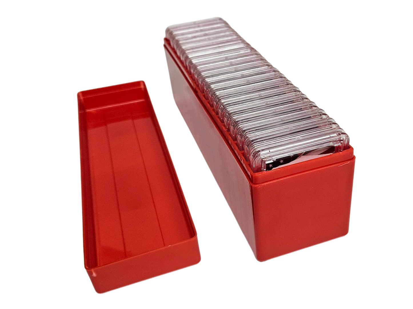 20 Coin Slab Holder Storage Box Compatible with PCGS NGC PCCB PMG & Others (Red)