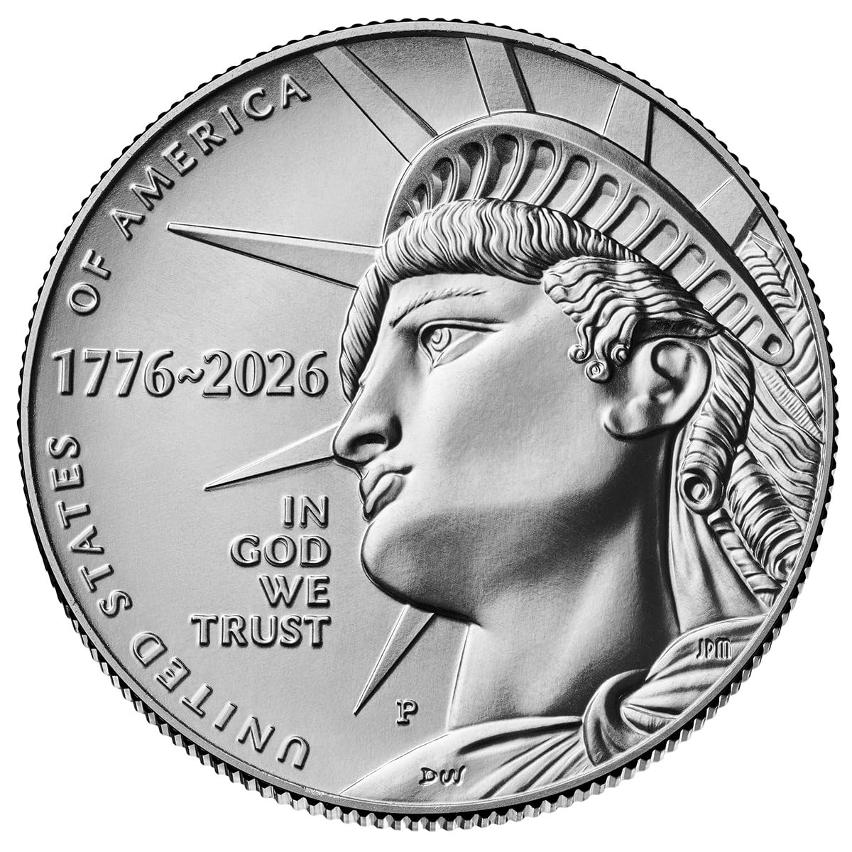 1776-2026 P Enduring Liberty Semiquincentennial Half Dollar, Uncirculated, in Protective Acrylic Case