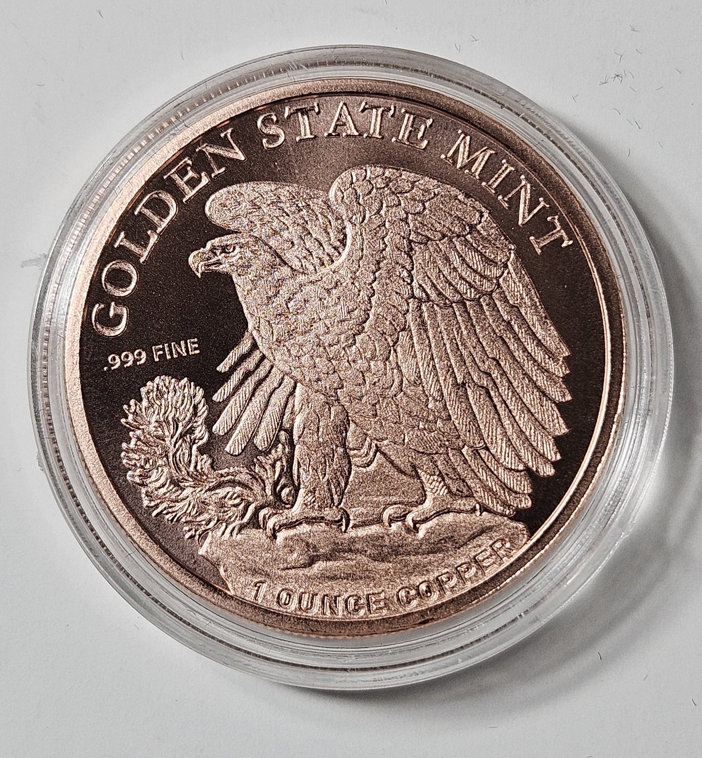 Walking Liberty Design 1 oz Pure .999 Copper Round, 39mm Collectible Art Round with Black Velvet Display Box