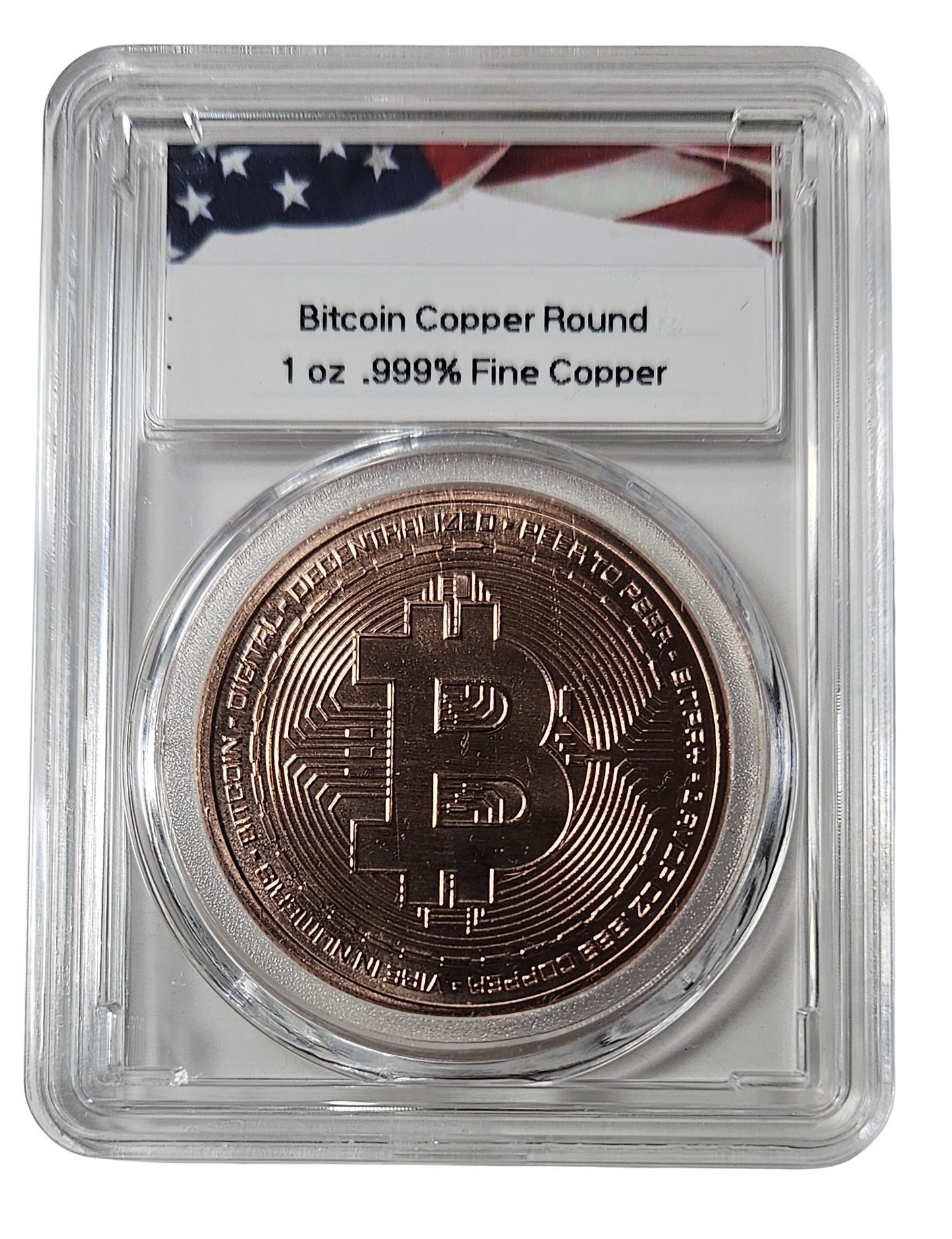 Crypto Commemorative Rounds Set, 1oz Pure Copper Coins Bitcoin Ethereum Litecoin