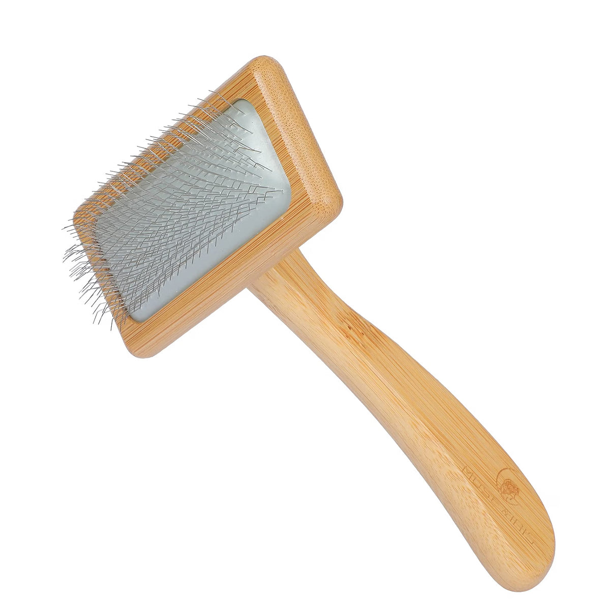 Muse & Iris Dog & Cat brush, Pet Slicker Brush with Bamboo Handle for Large Medium & Short Hair Elegant Grooming Comb for Removing Shedding, Tangles and Dirt