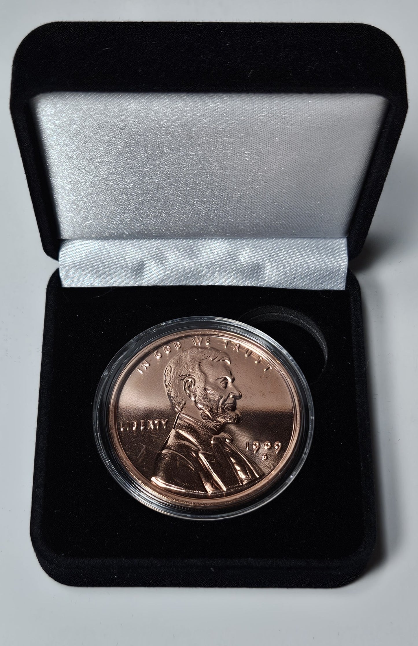 1909 S VDB Lincoln Wheat Cent Design 1 oz Pure .999 Copper Round, 39mm Collectible Art Round with Black Velvet Display Box