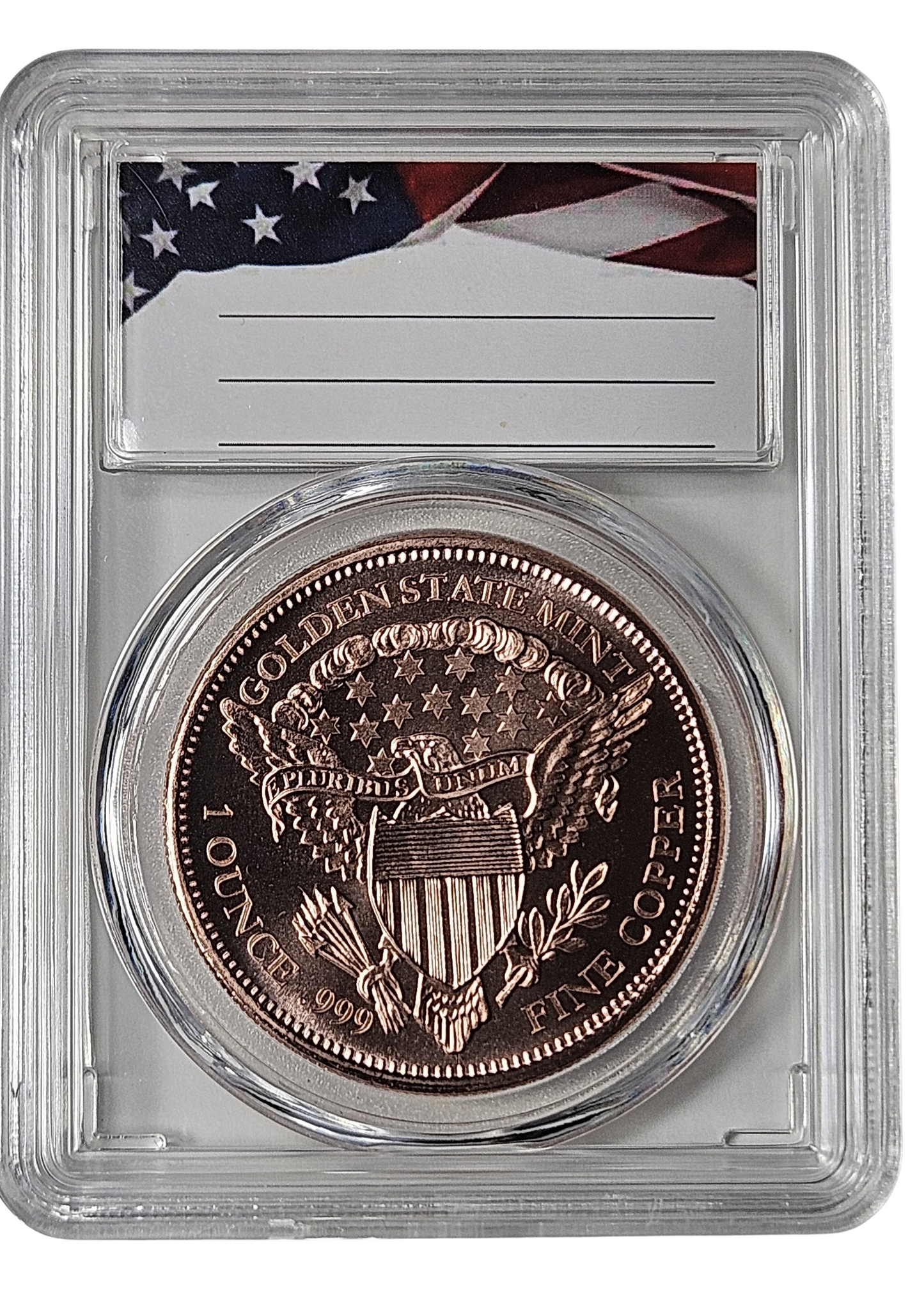 Mercury Dime 1 oz Pure .999 Copper Round Bullion in Protective Acrylic Slab