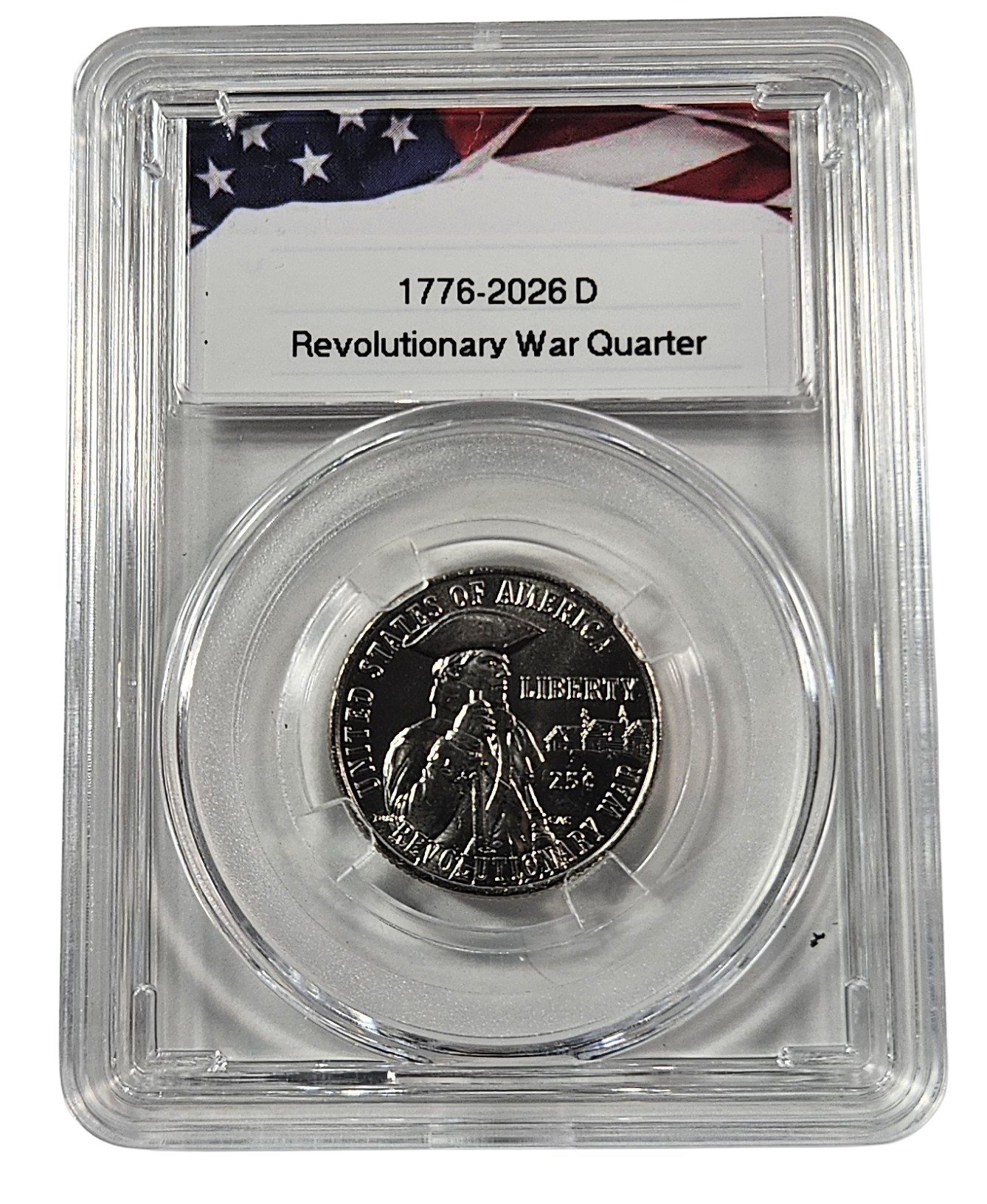 1776-2026 Revolutionary War Semiquincentennial Quarter Set, P & D Mint, Uncirculated, in Protective Acrylic Cases