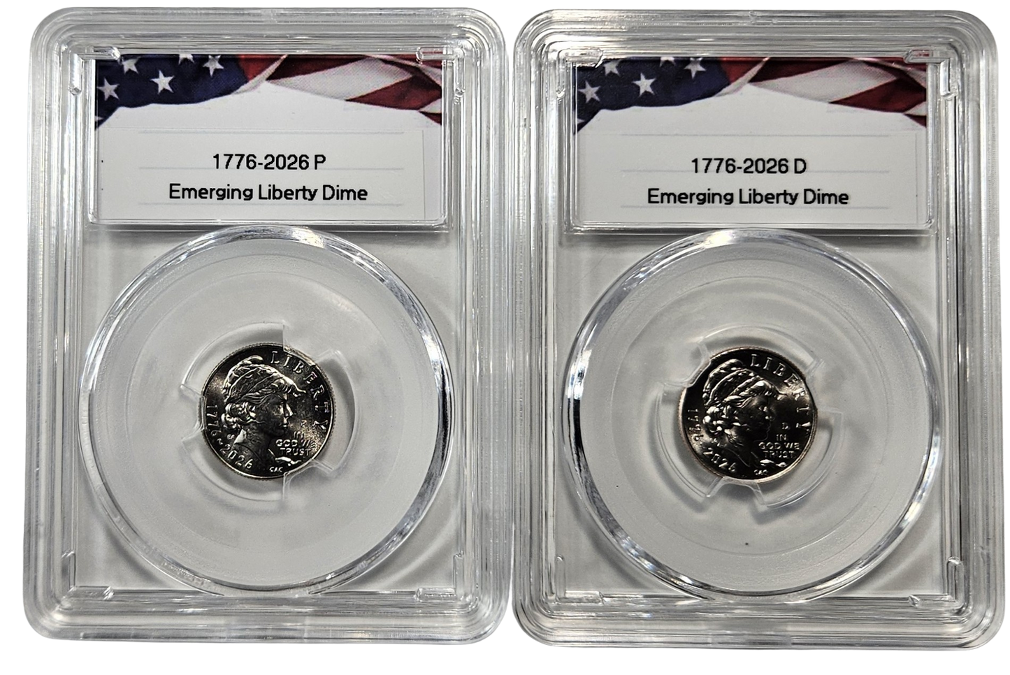1776-2026 P&D Semiquincentennial Emerging Liberty Dime Set Uncirculated